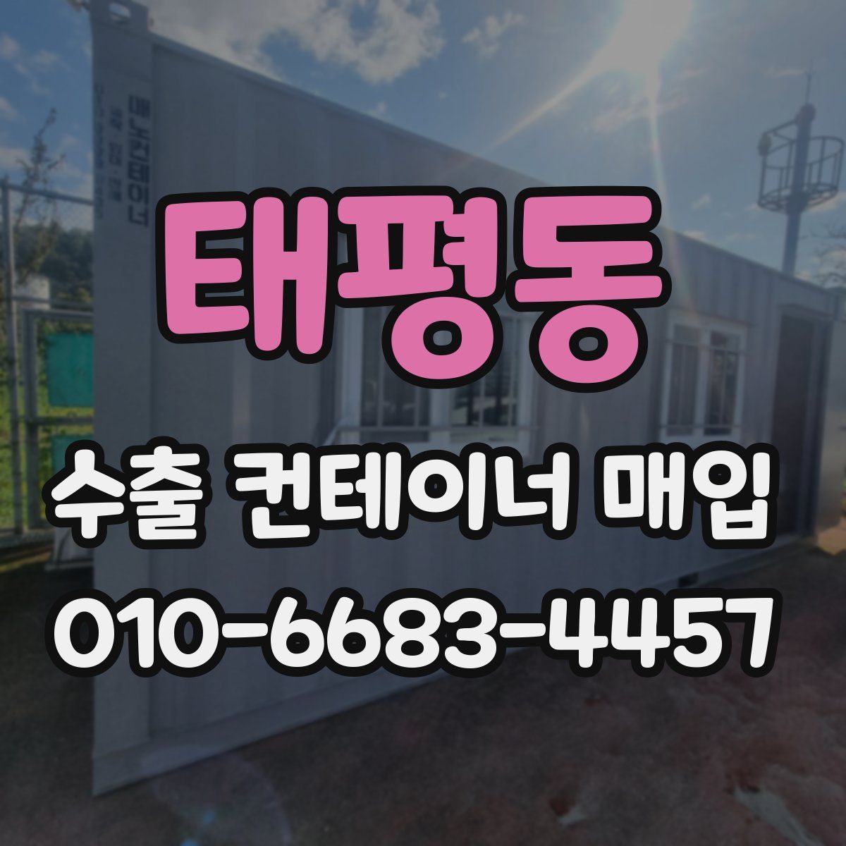 태평동 수출 컨테이너 매입