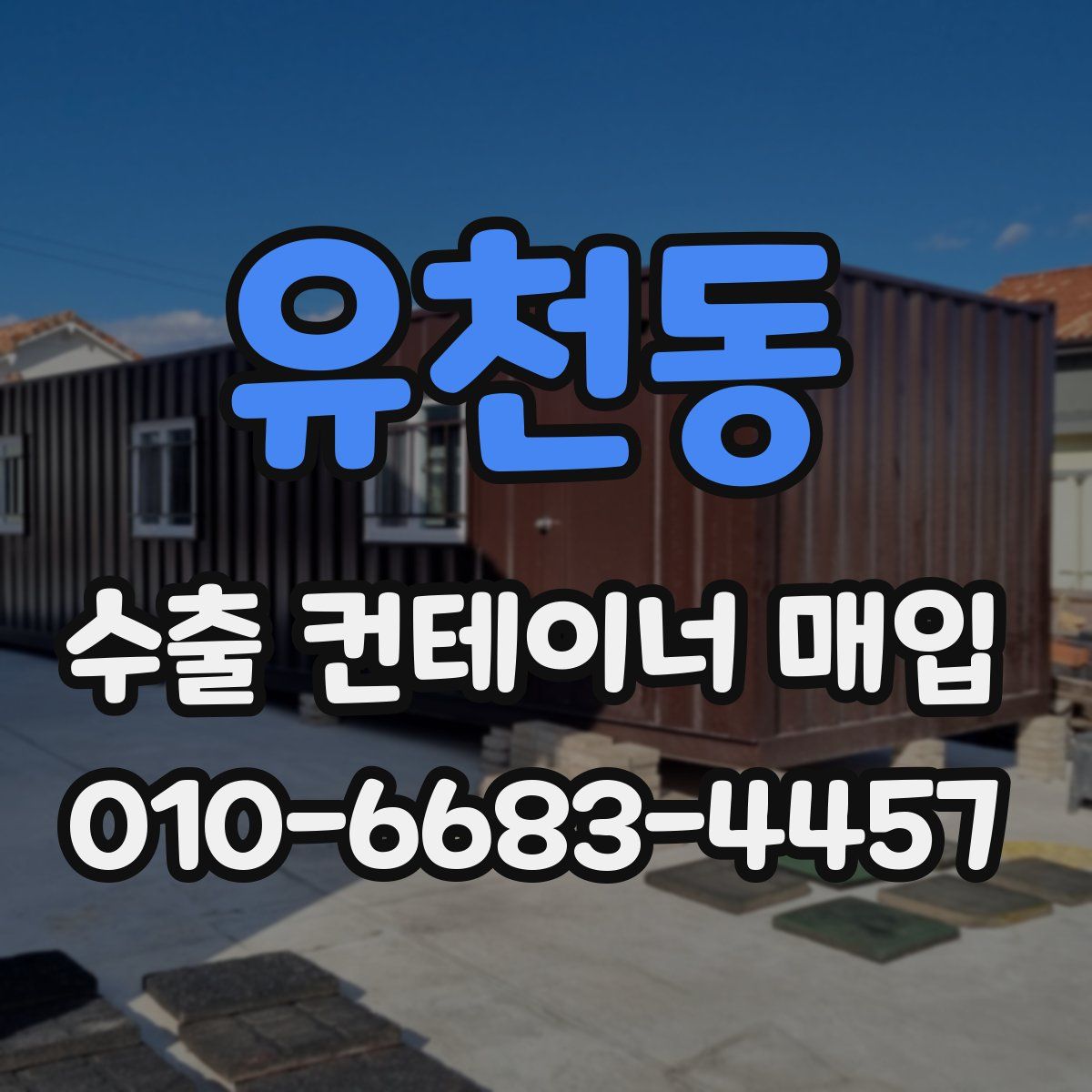 유천동 수출 컨테이너 매입