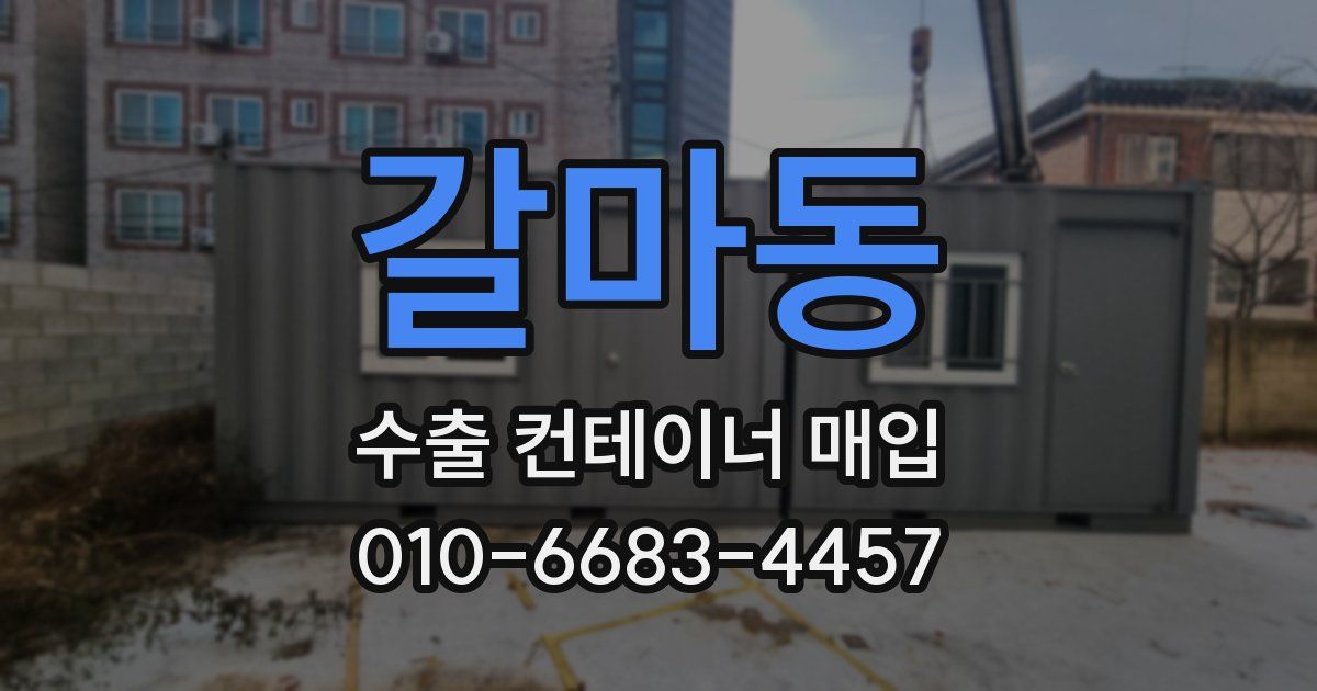 갈마동 수출 컨테이너 매입