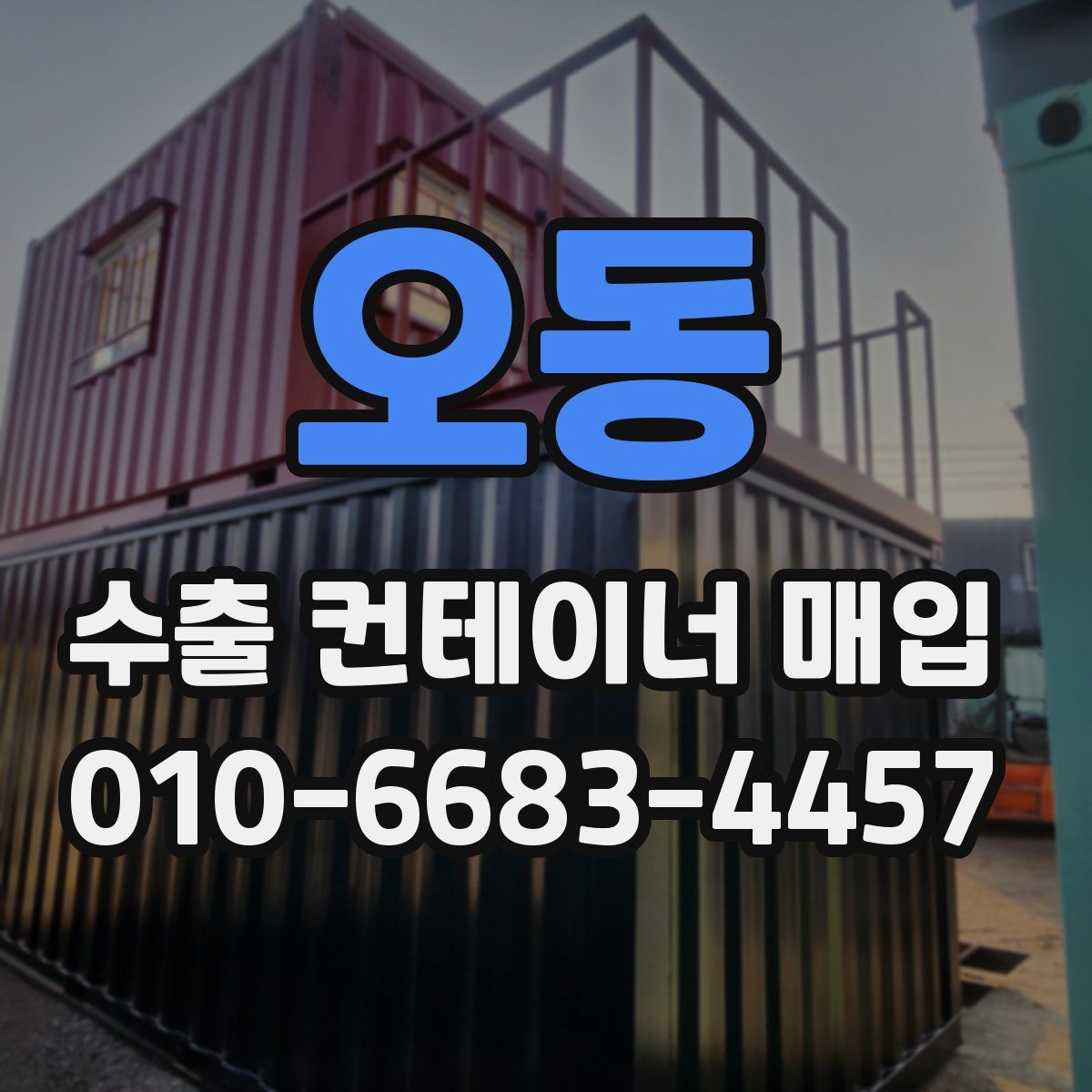 오동 수출 컨테이너 매입