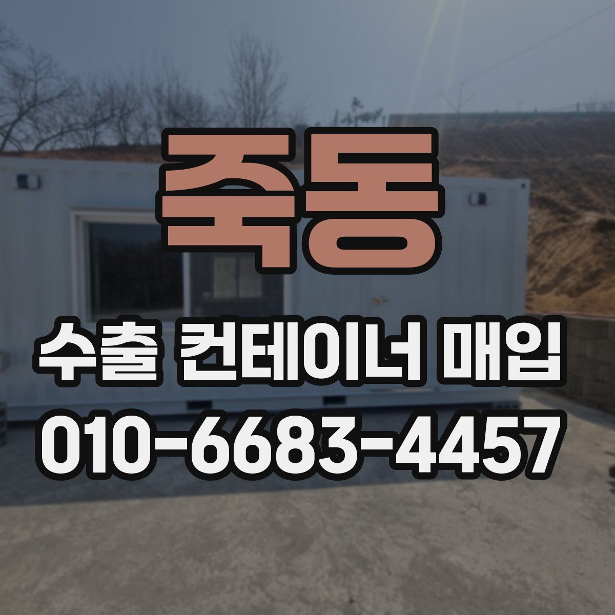 죽동 수출 컨테이너 매입
