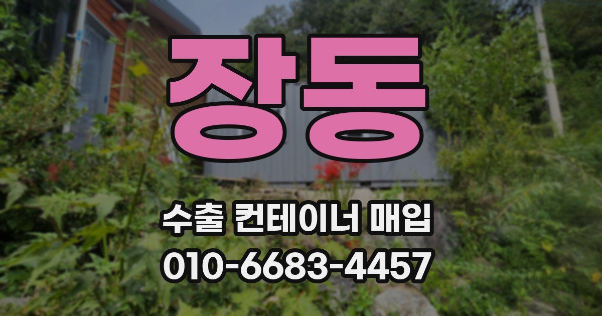 장동 수출 컨테이너 매입