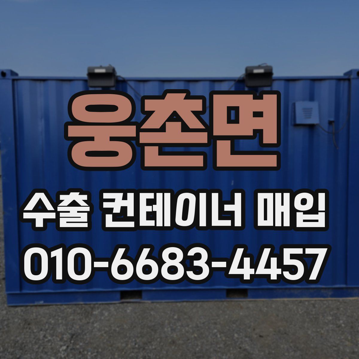 웅촌면 수출 컨테이너 매입