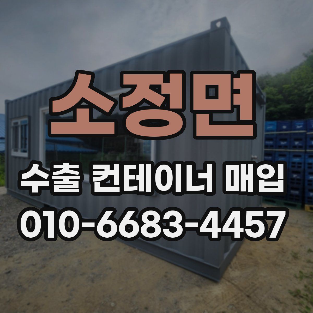 소정면 수출 컨테이너 매입