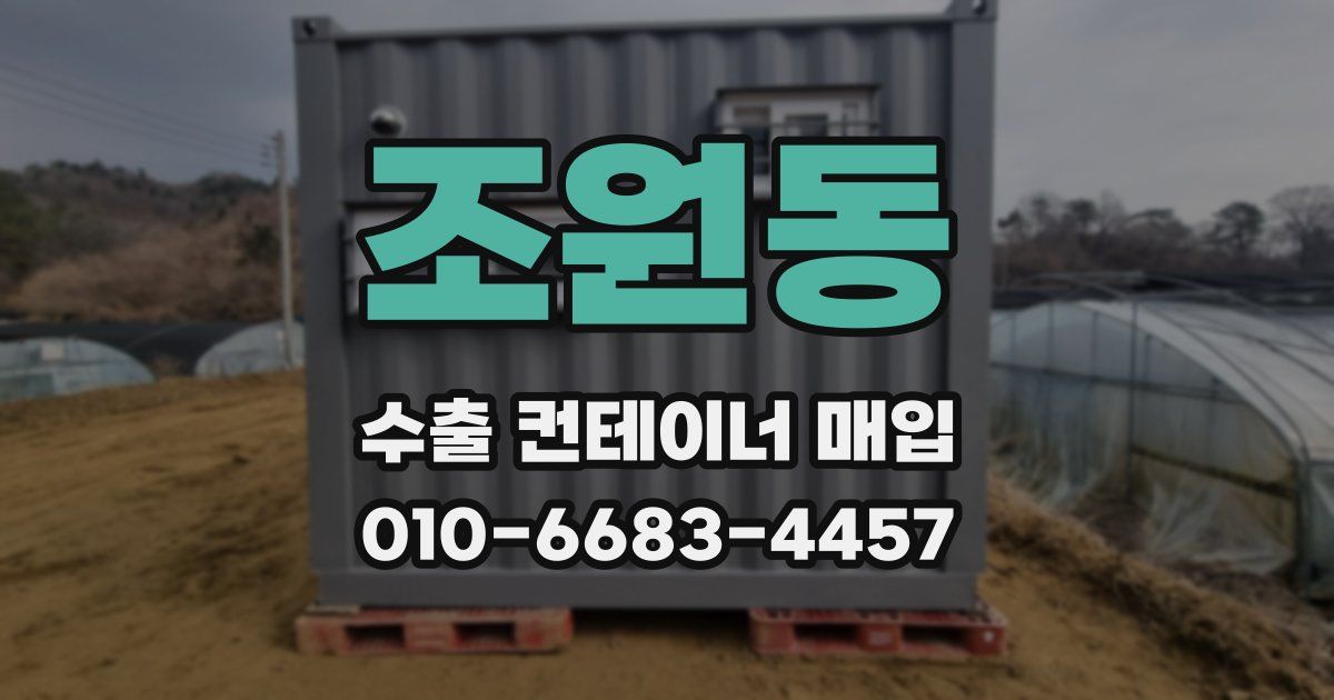 조원동 수출 컨테이너 매입