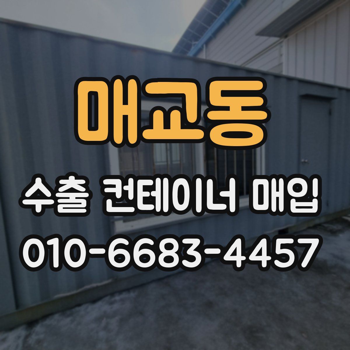 매교동 수출 컨테이너 매입