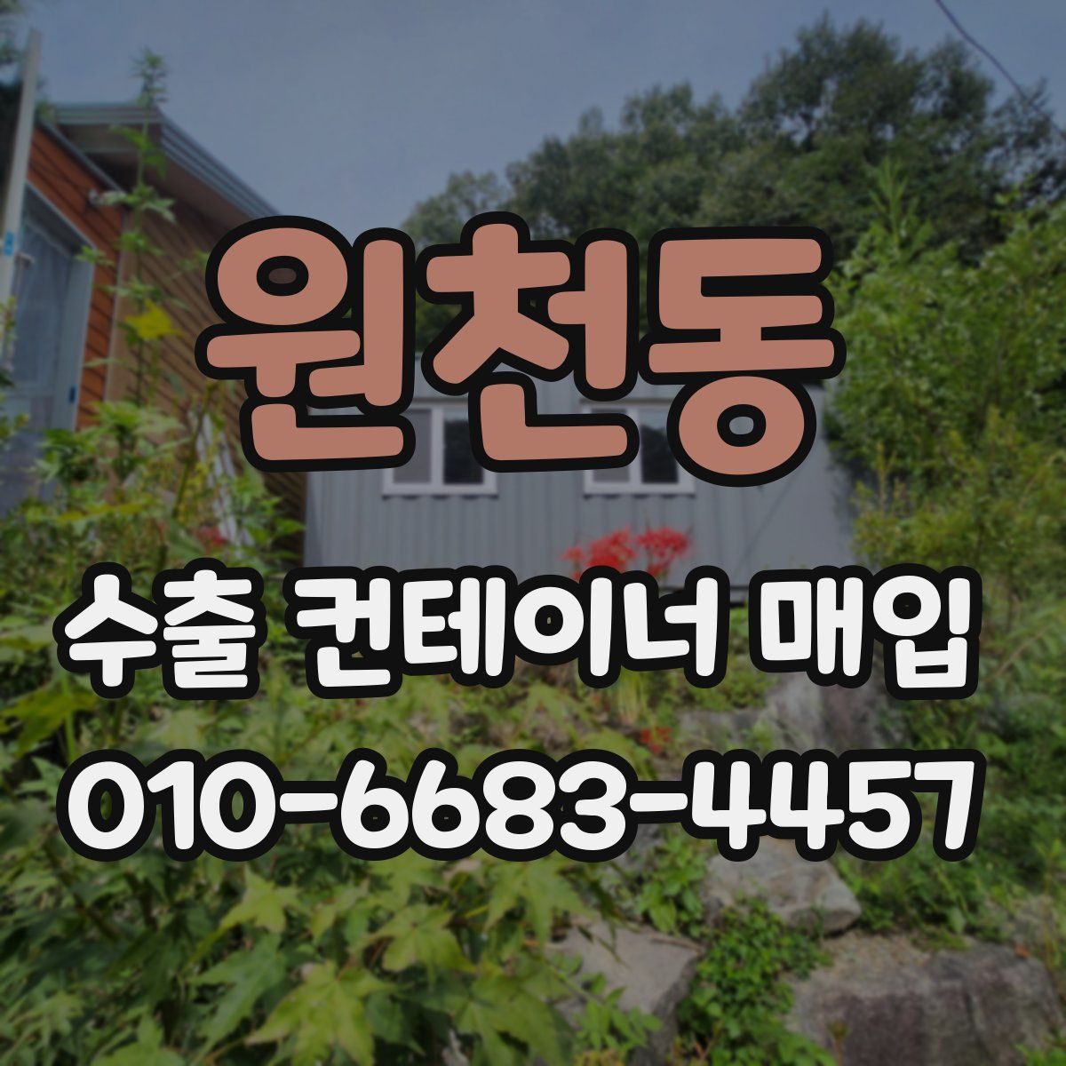 원천동 수출 컨테이너 매입