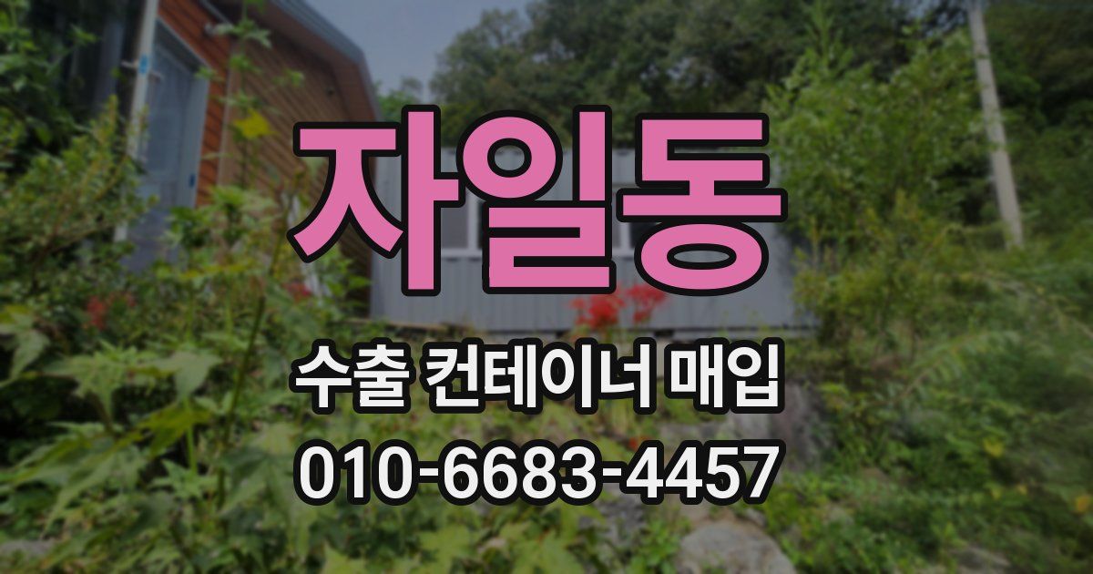 자일동 수출 컨테이너 매입