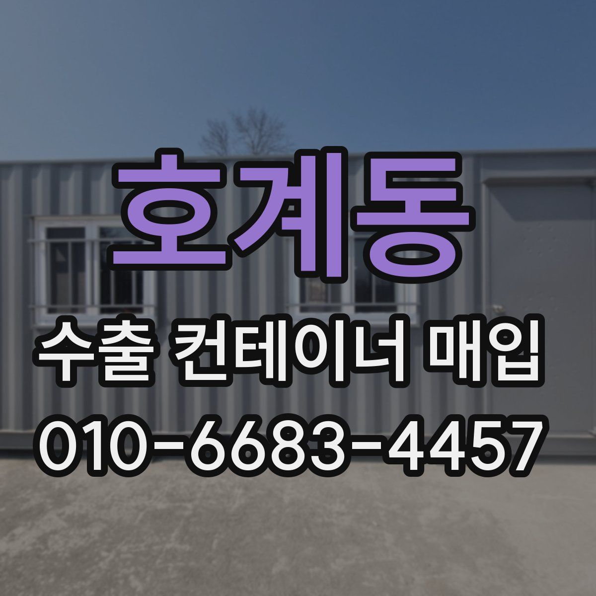 호계동 수출 컨테이너 매입