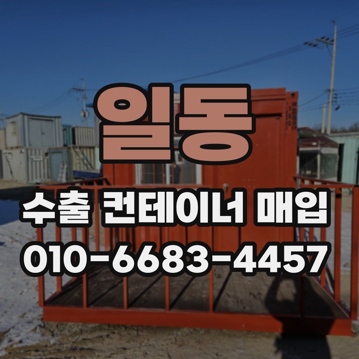일동 수출 컨테이너 매입