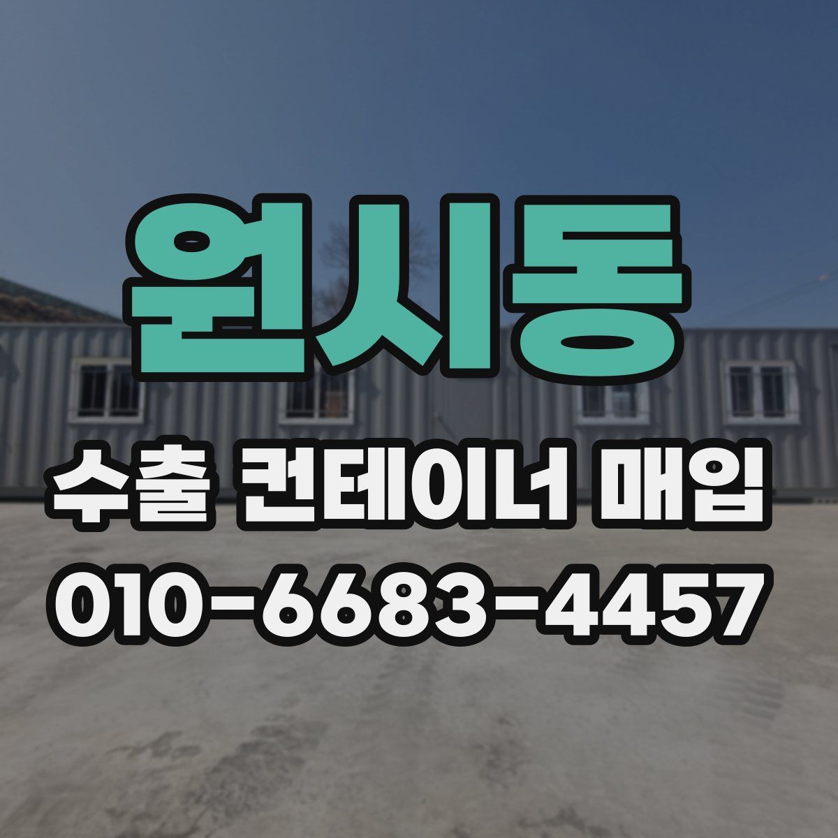 원시동 수출 컨테이너 매입