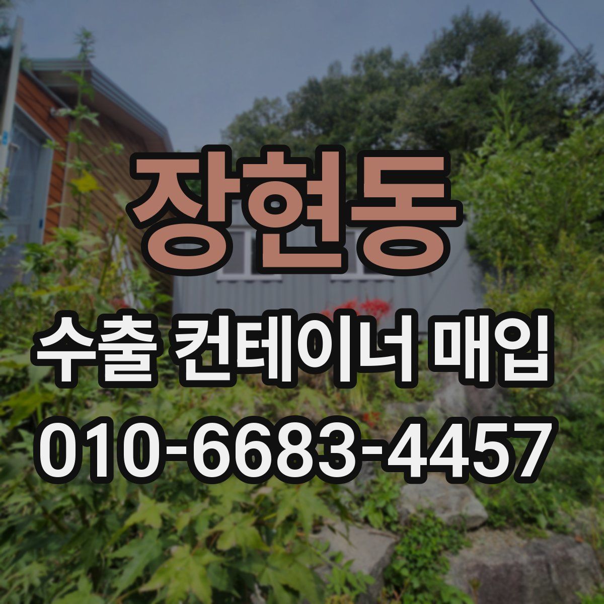 장현동 수출 컨테이너 매입