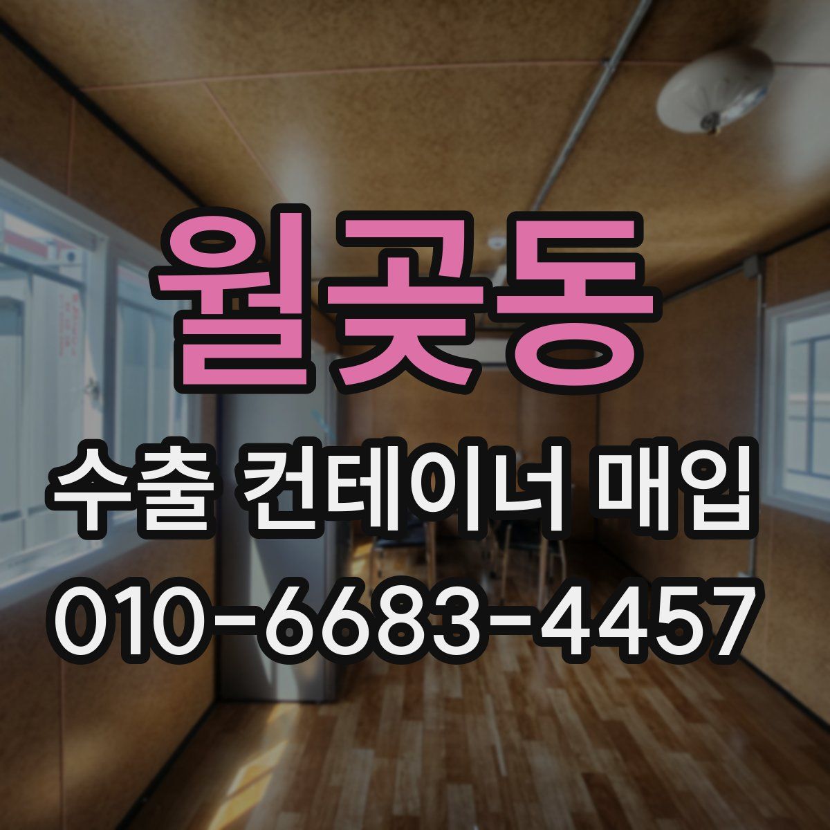 월곶동 수출 컨테이너 매입