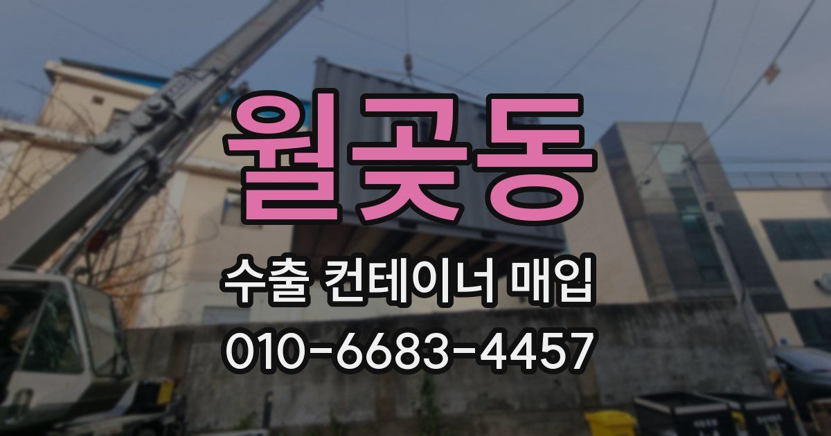 월곶동 수출 컨테이너 매입