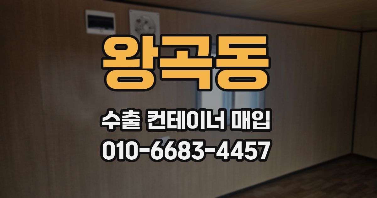 왕곡동 수출 컨테이너 매입