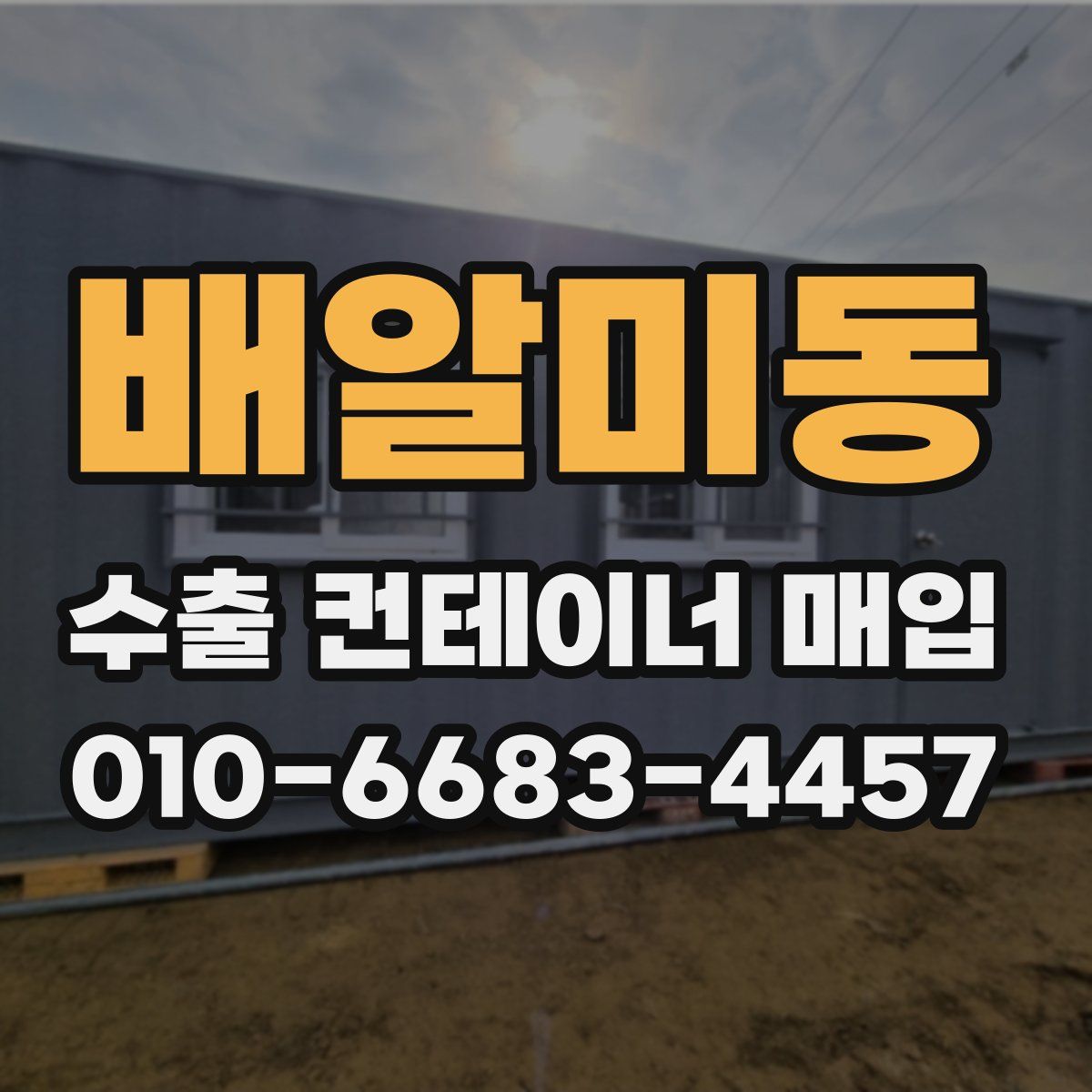 배알미동 수출 컨테이너 매입