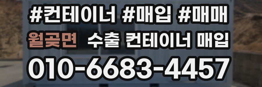 월곶면 수출 컨테이너 매입