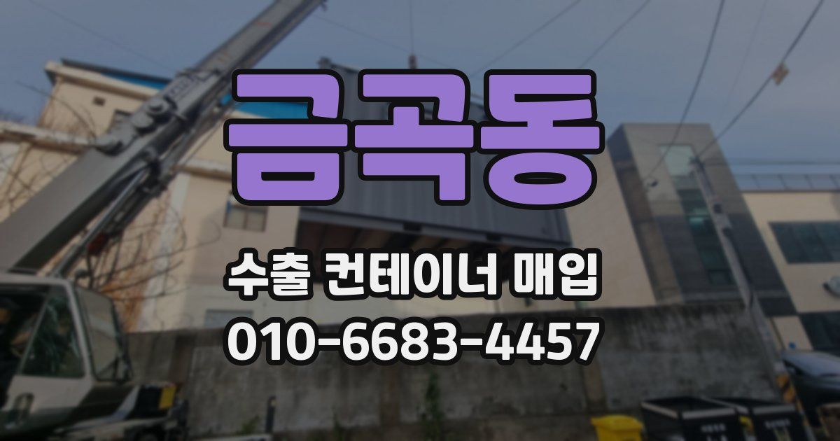 금곡동 수출 컨테이너 매입