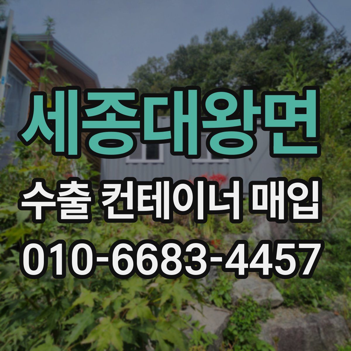 세종대왕면 수출 컨테이너 매입