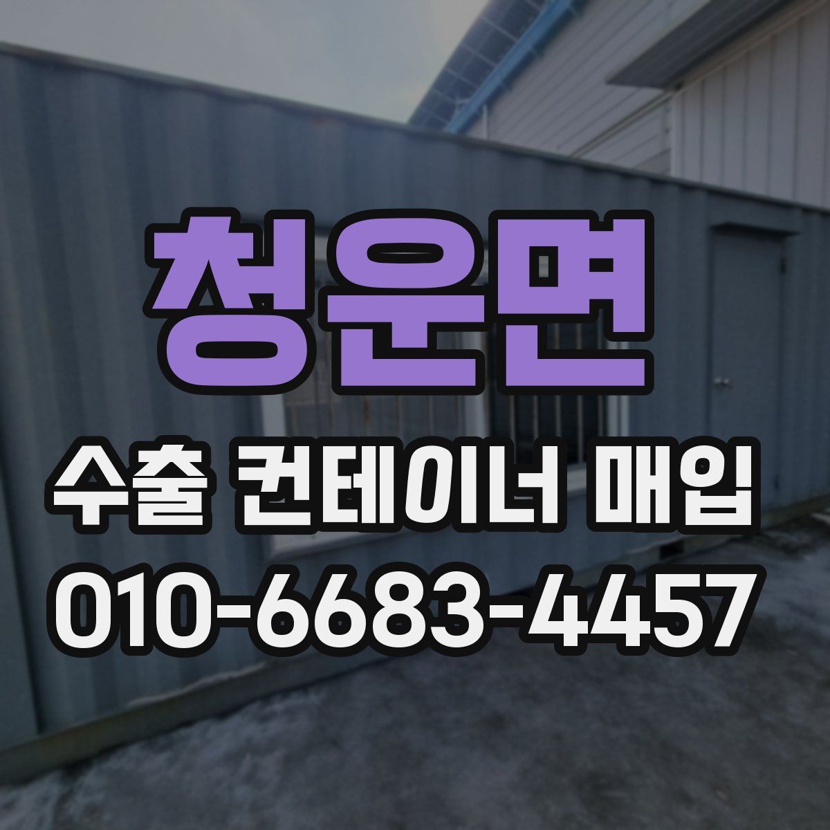 청운면 수출 컨테이너 매입