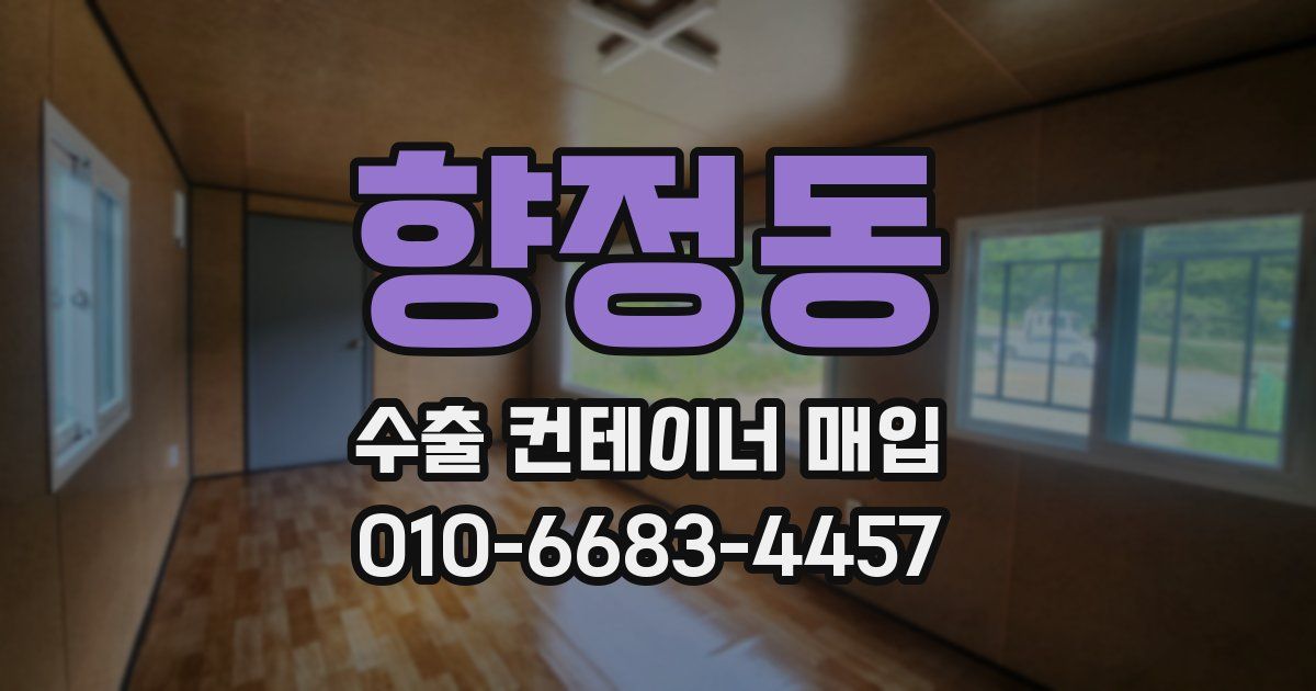 향정동 수출 컨테이너 매입
