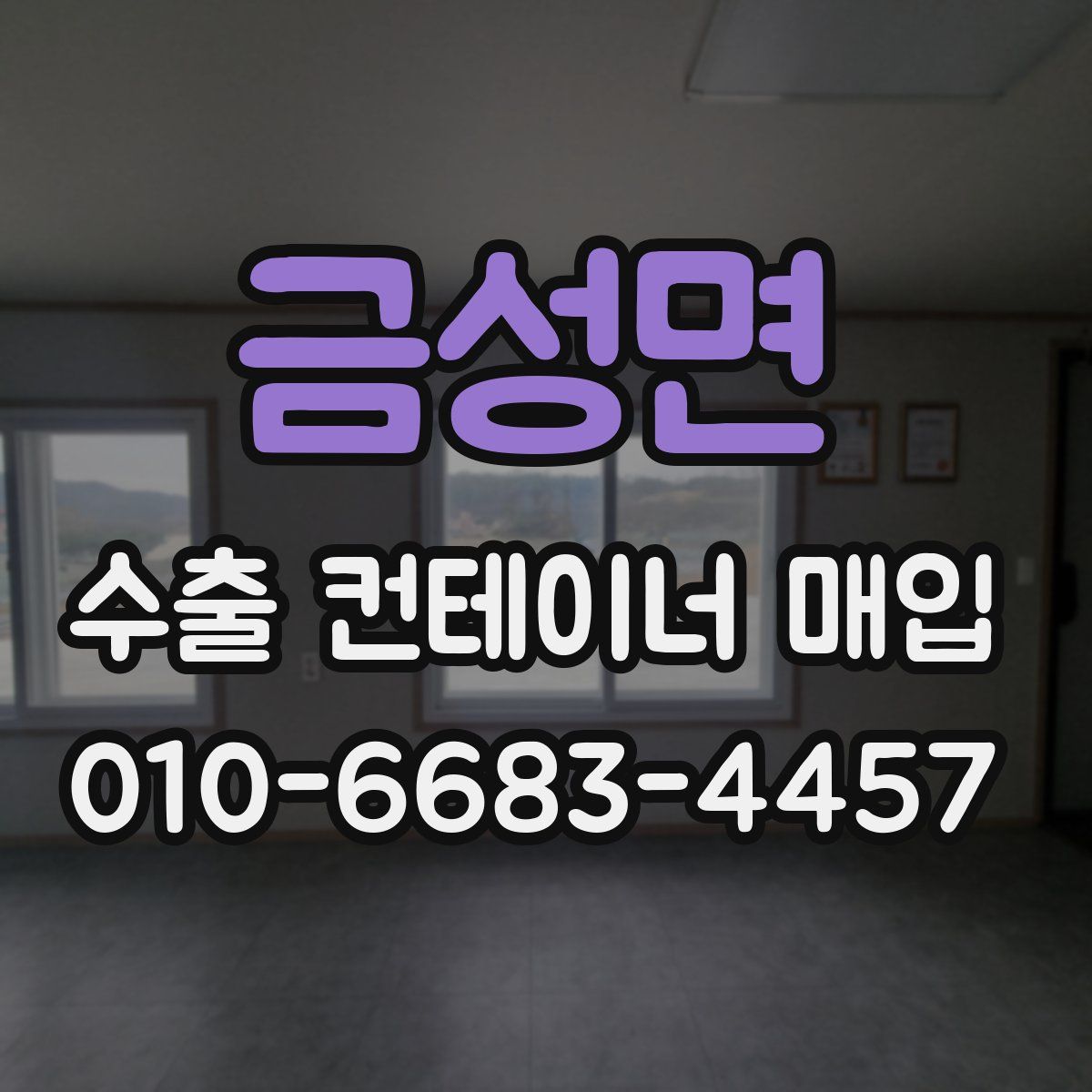 금성면 수출 컨테이너 매입