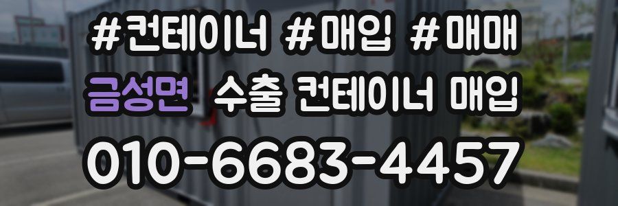 금성면 수출 컨테이너 매입