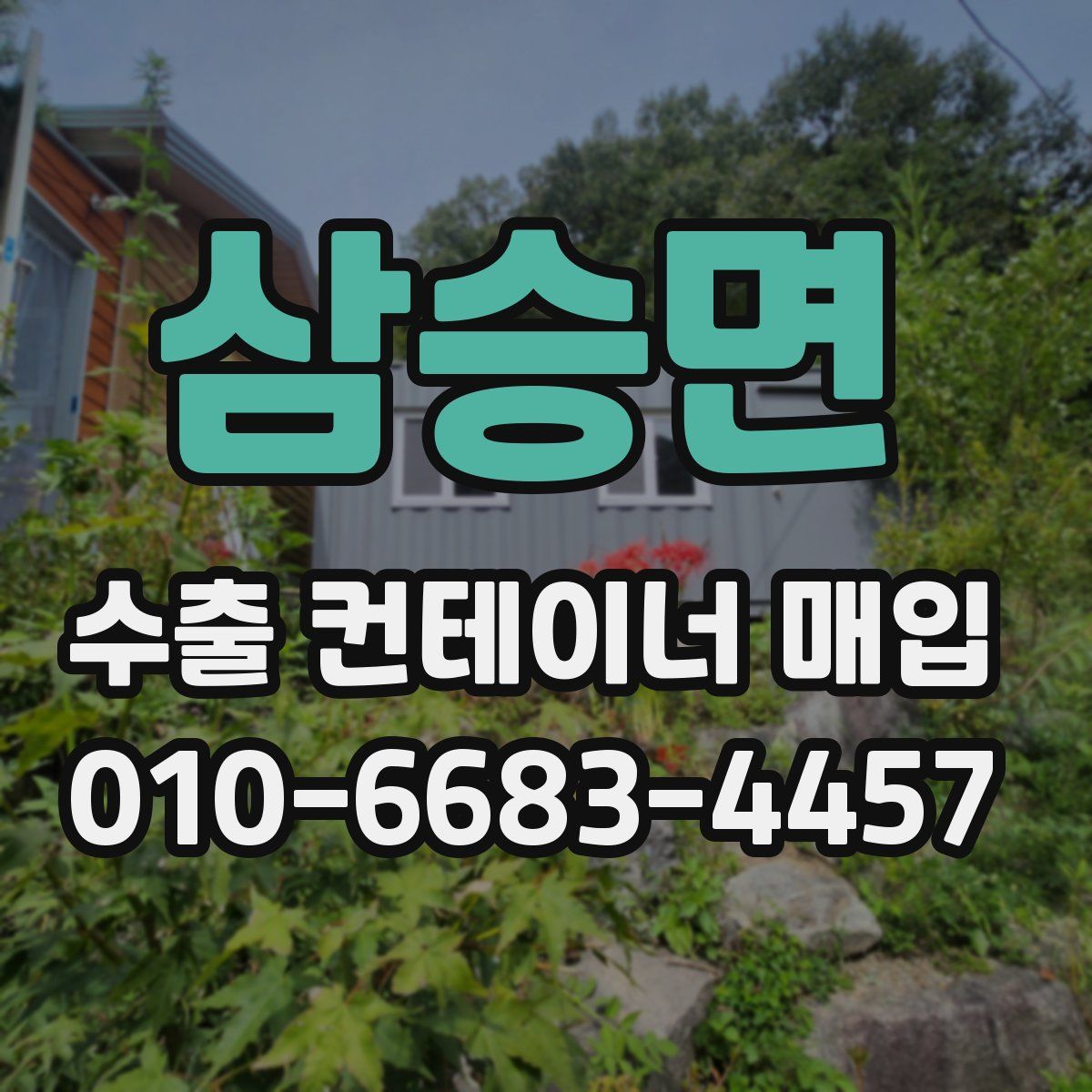 삼승면 수출 컨테이너 매입