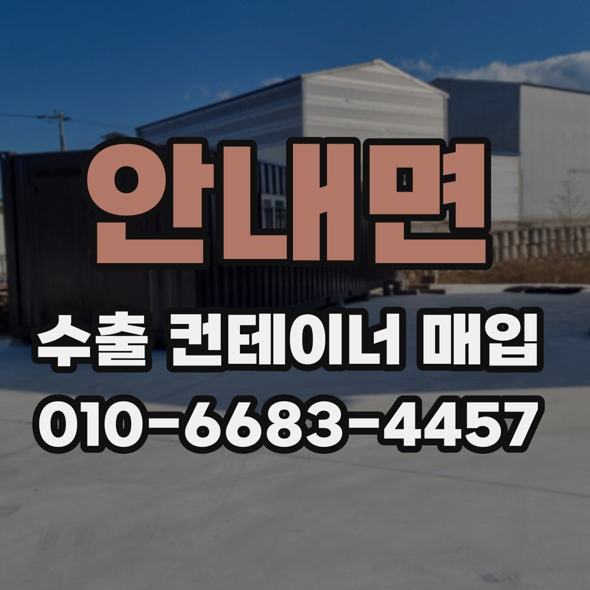 안내면 수출 컨테이너 매입