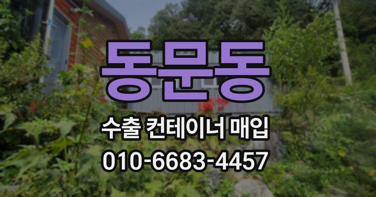 동문동 수출 컨테이너 매입