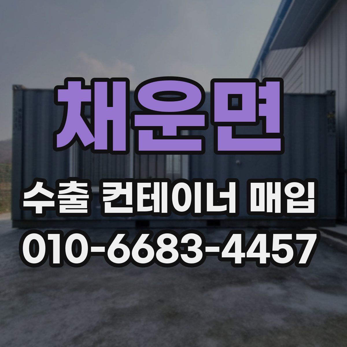 채운면 수출 컨테이너 매입