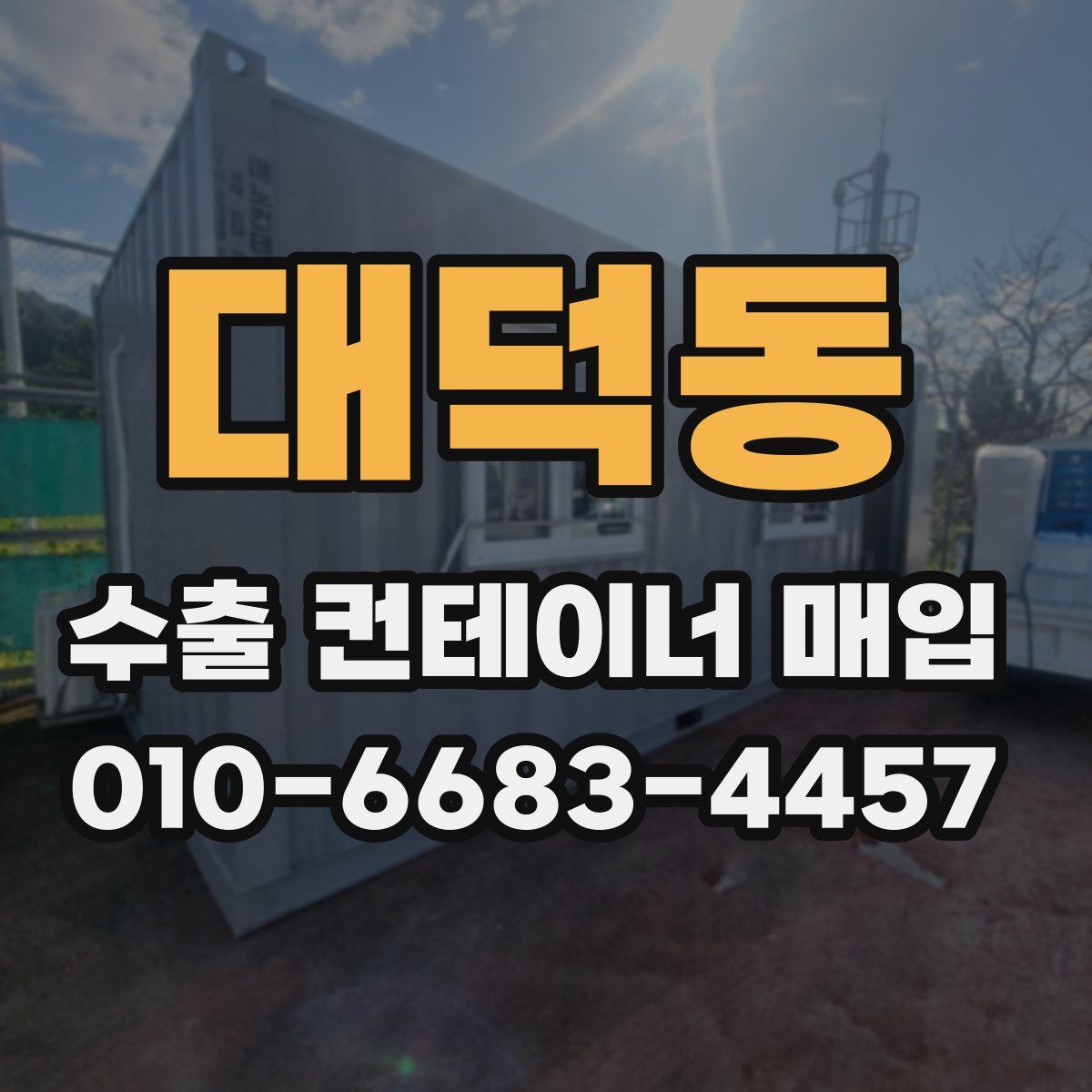 대덕동 수출 컨테이너 매입