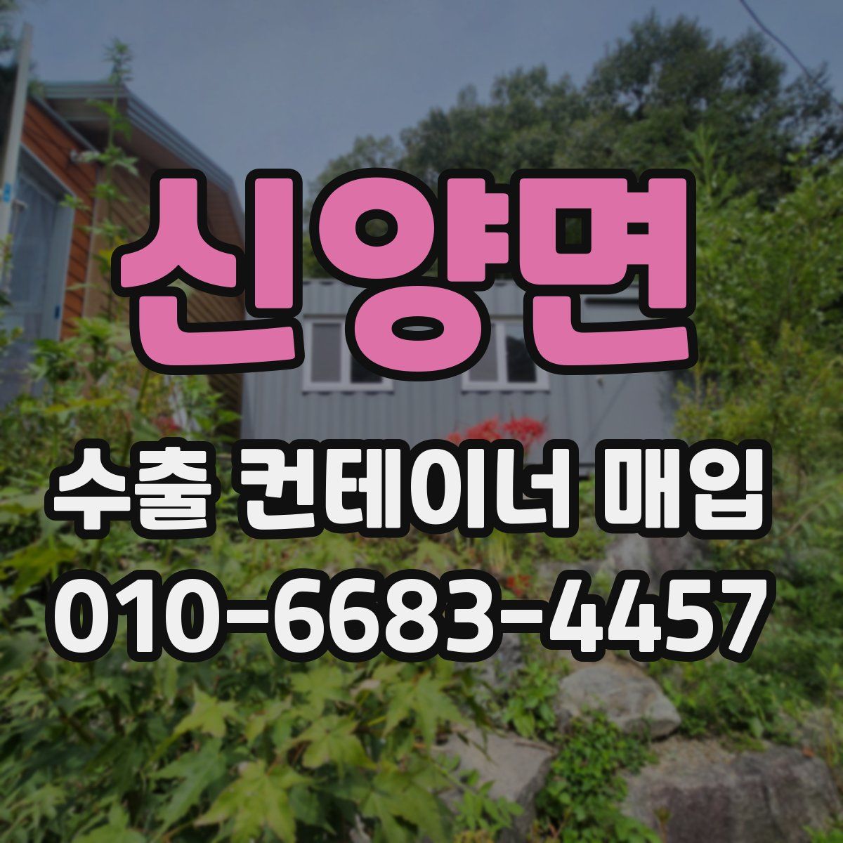 신양면 수출 컨테이너 매입