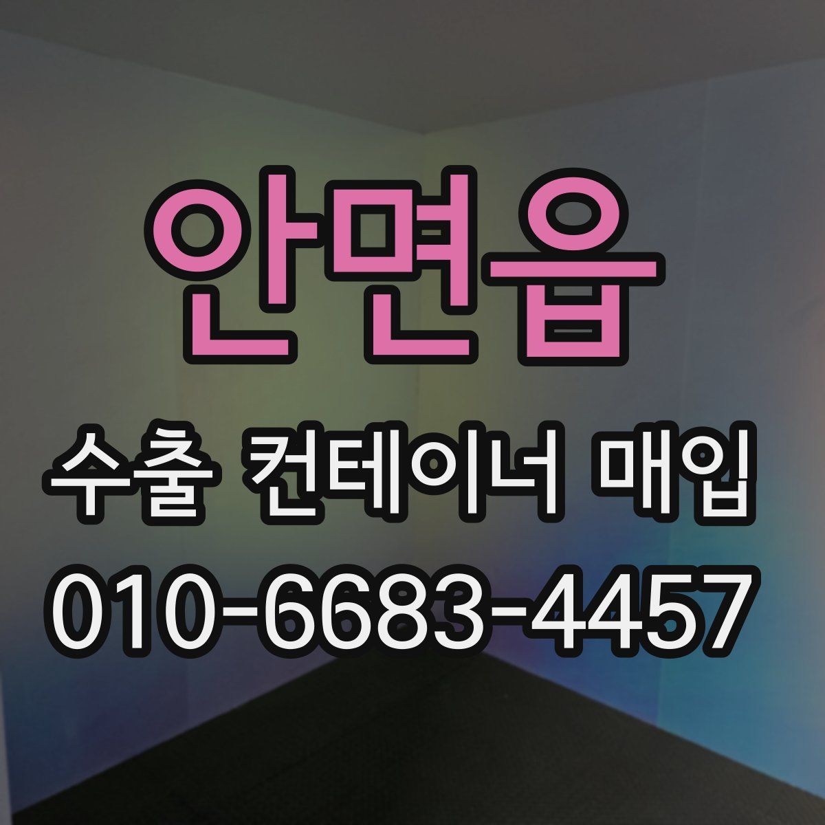 안면읍 수출 컨테이너 매입
