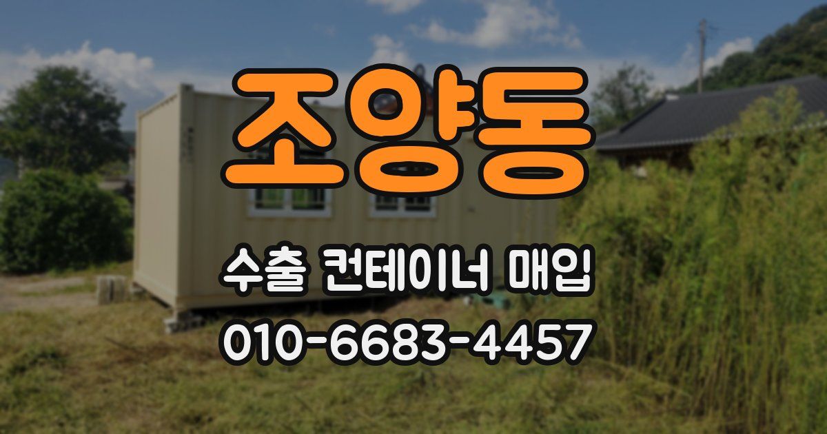 조양동 수출 컨테이너 매입