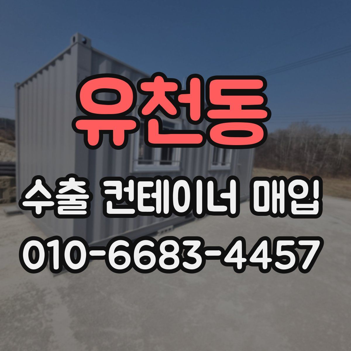 유천동 수출 컨테이너 매입