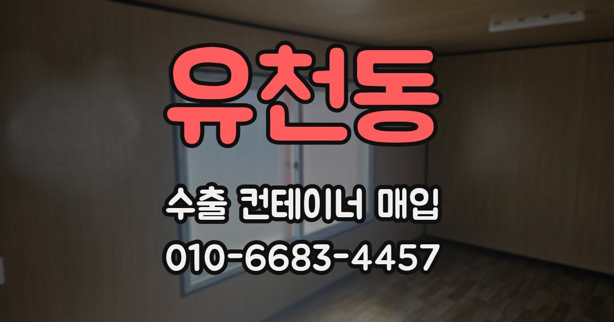 유천동 수출 컨테이너 매입