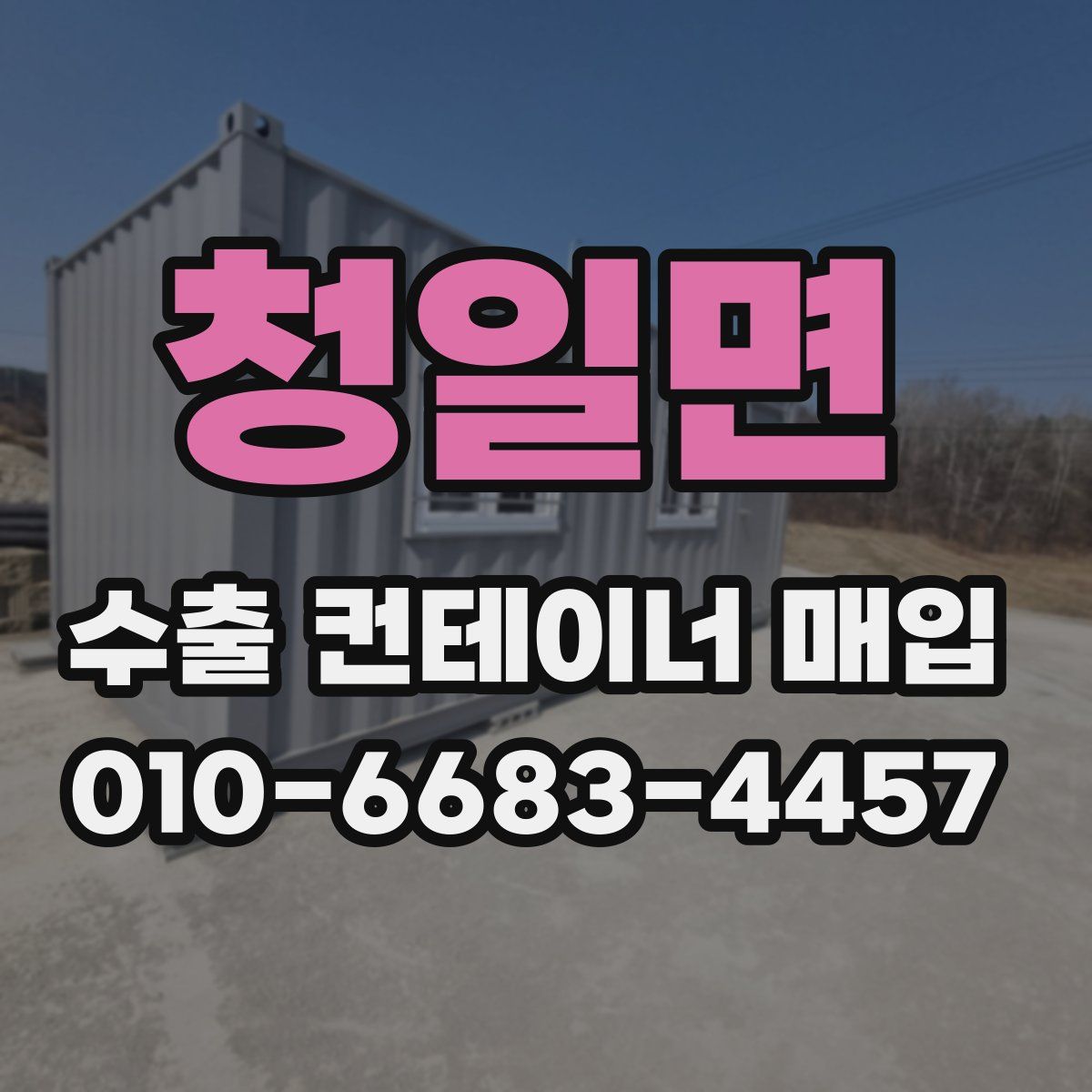 청일면 수출 컨테이너 매입