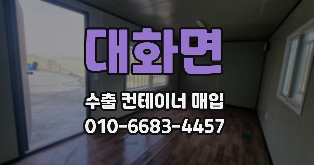 대화면 수출 컨테이너 매입