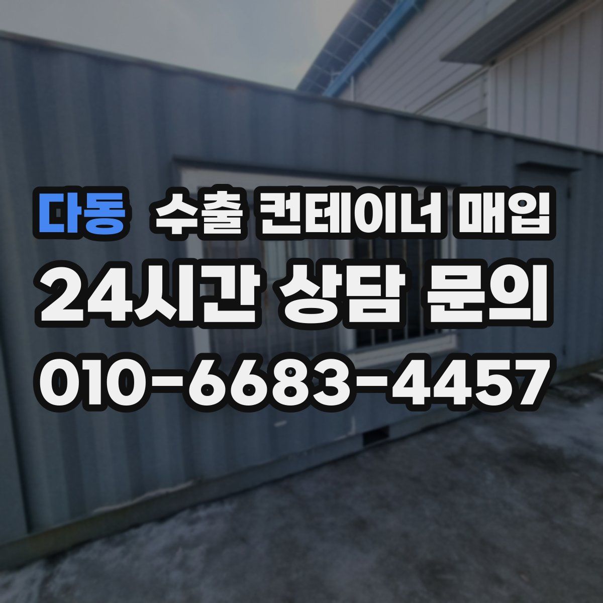 다동 수출 컨테이너 매입