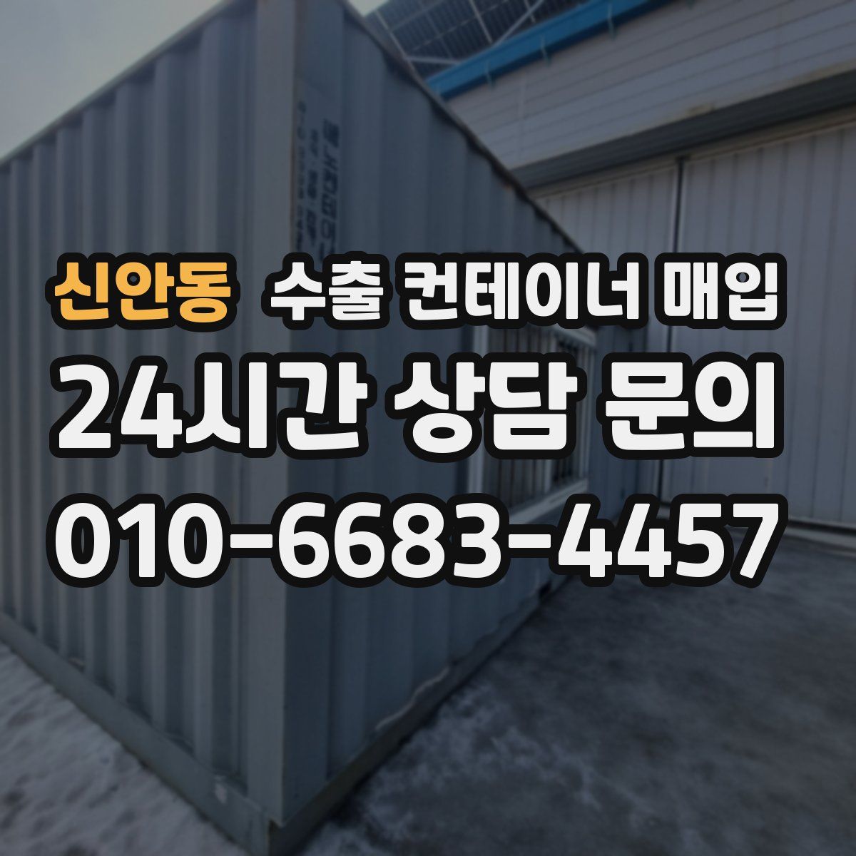 신안동 수출 컨테이너 매입