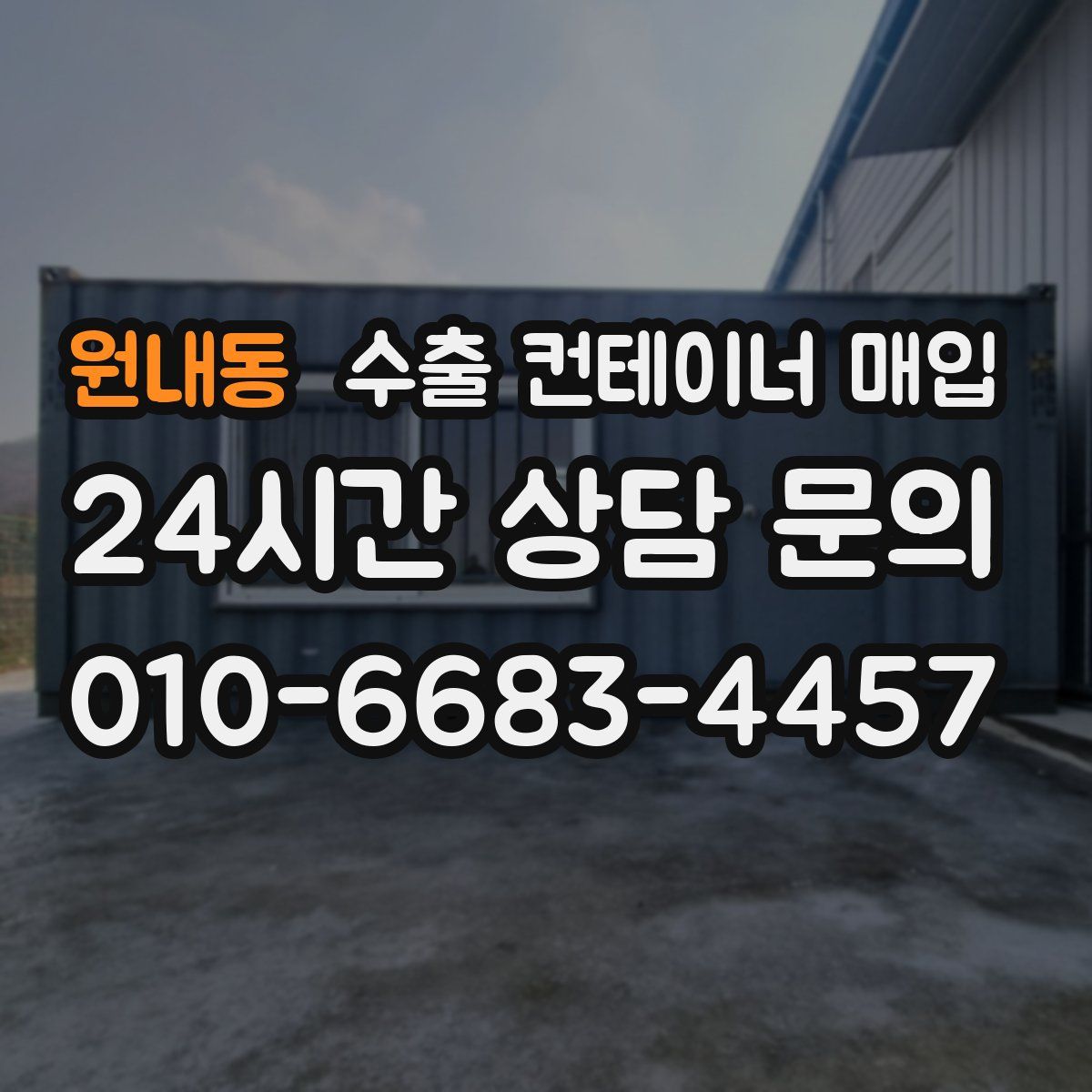 원내동 수출 컨테이너 매입