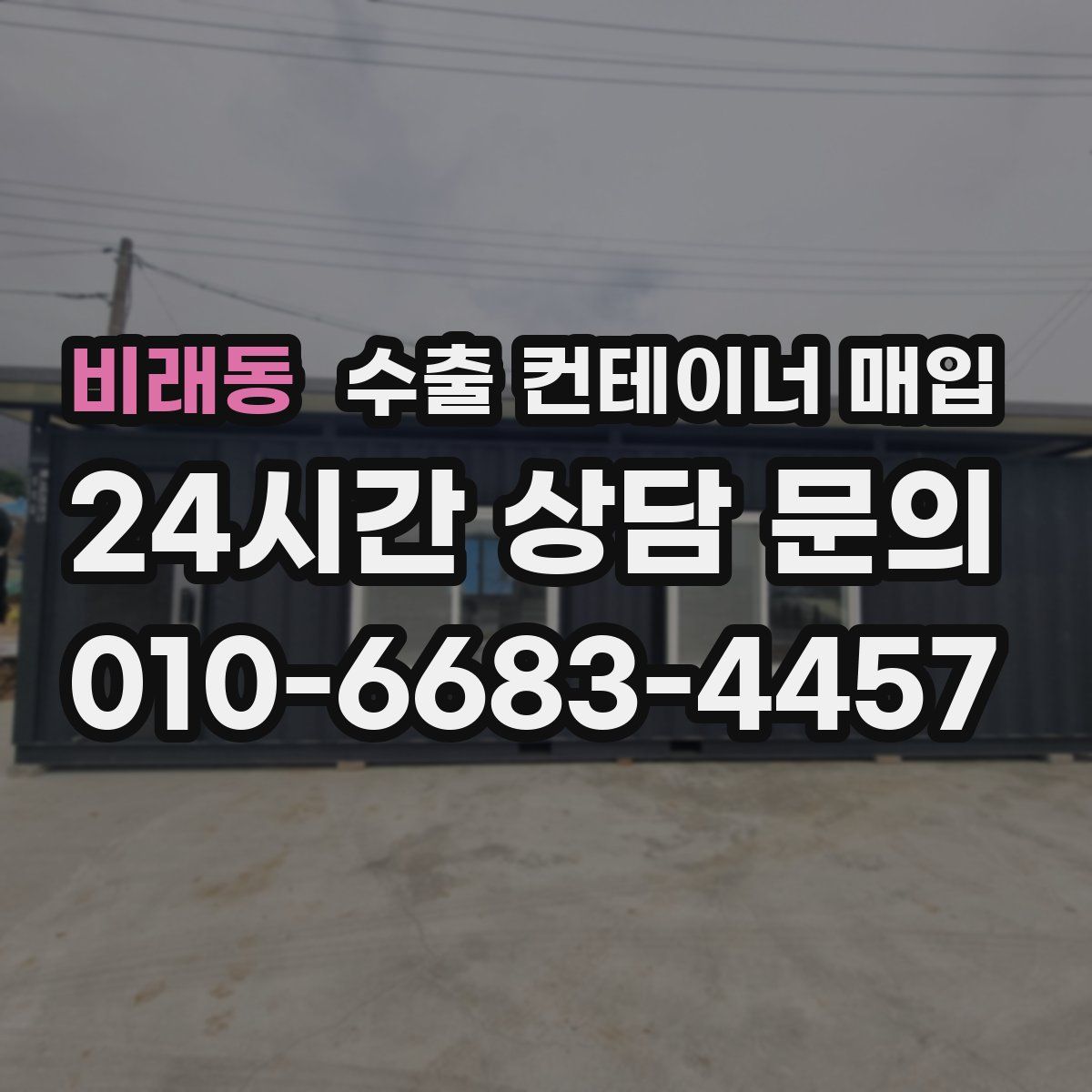 비래동 수출 컨테이너 매입
