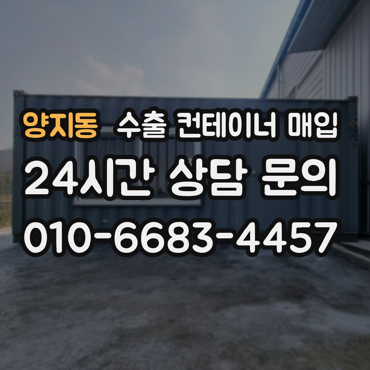 양지동 수출 컨테이너 매입