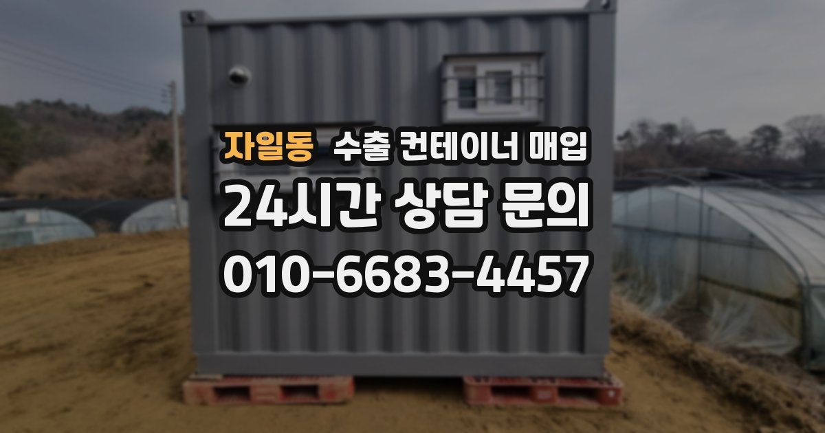 자일동 수출 컨테이너 매입