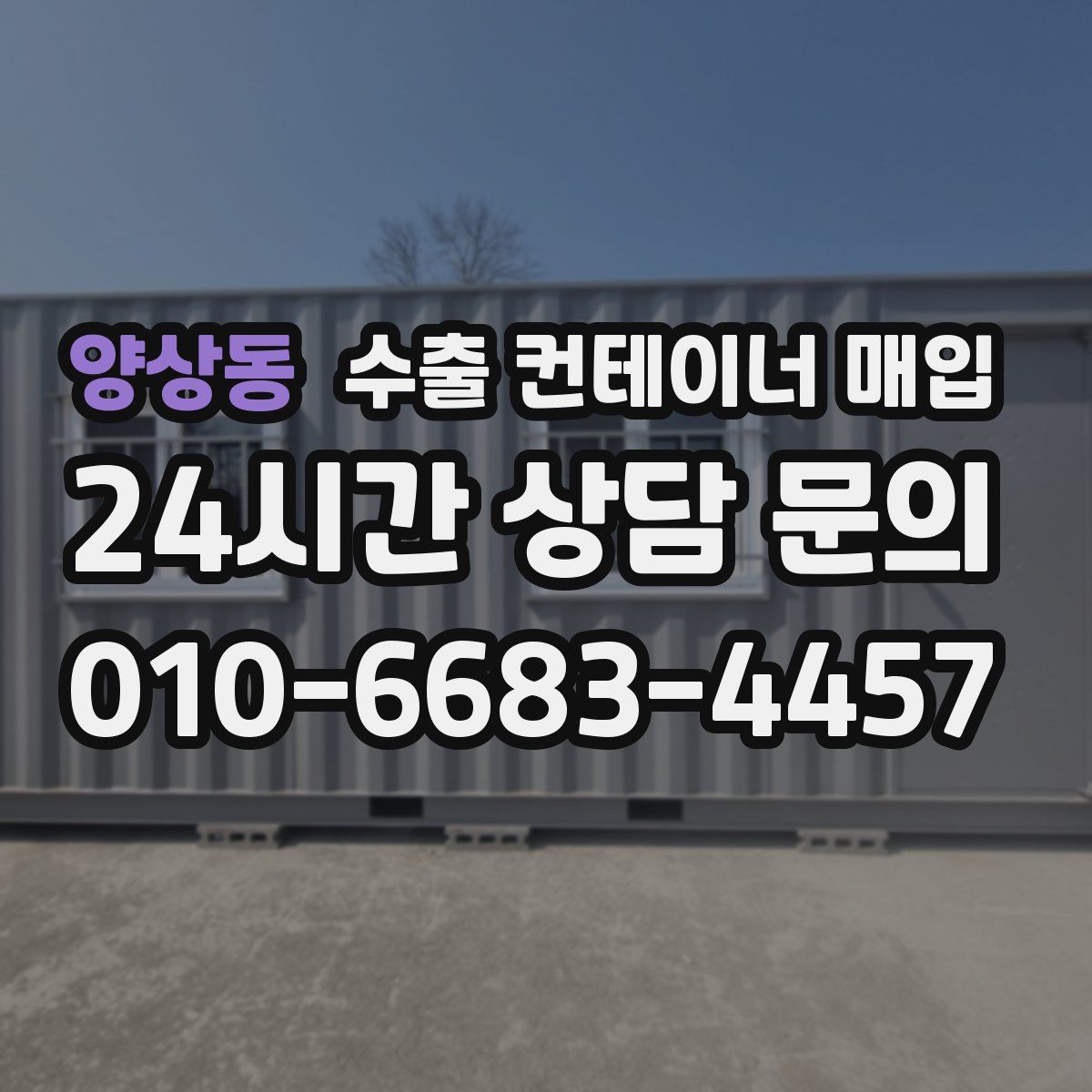 양상동 수출 컨테이너 매입