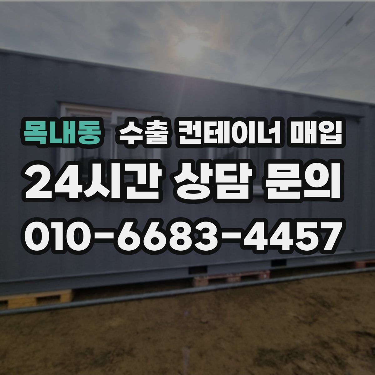 목내동 수출 컨테이너 매입