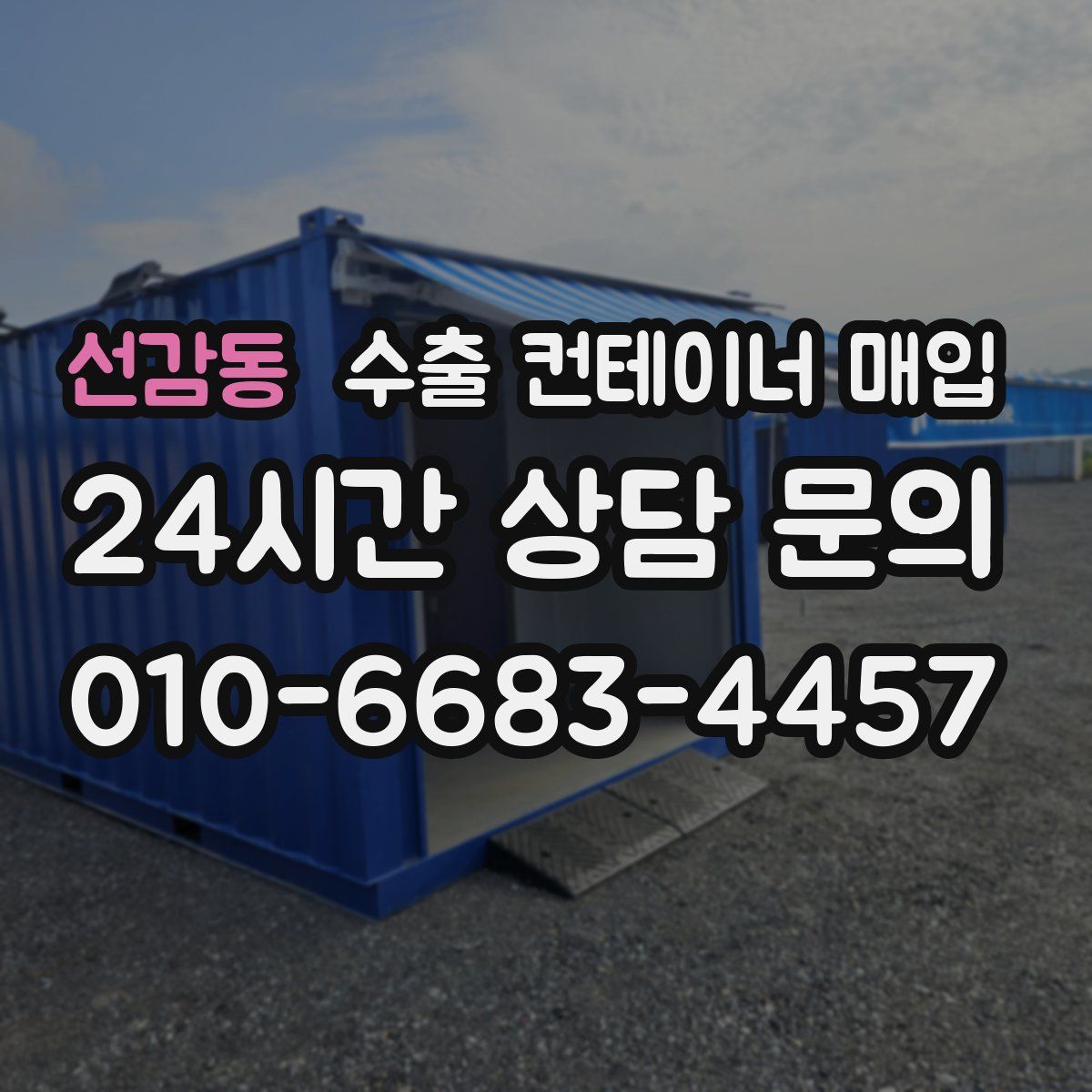 선감동 수출 컨테이너 매입