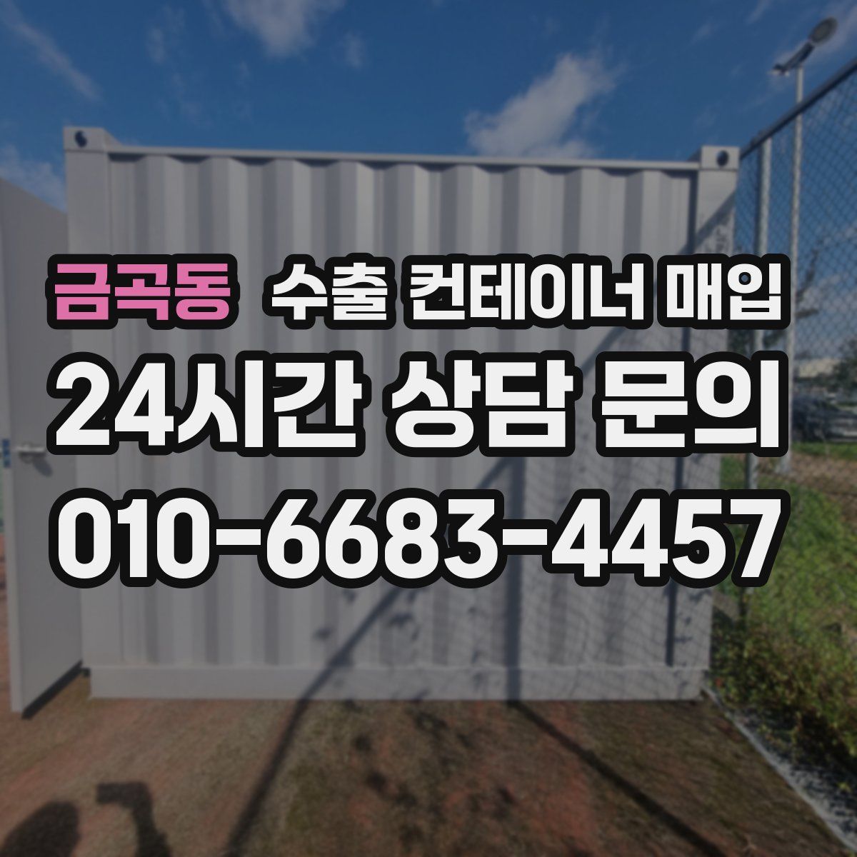 금곡동 수출 컨테이너 매입