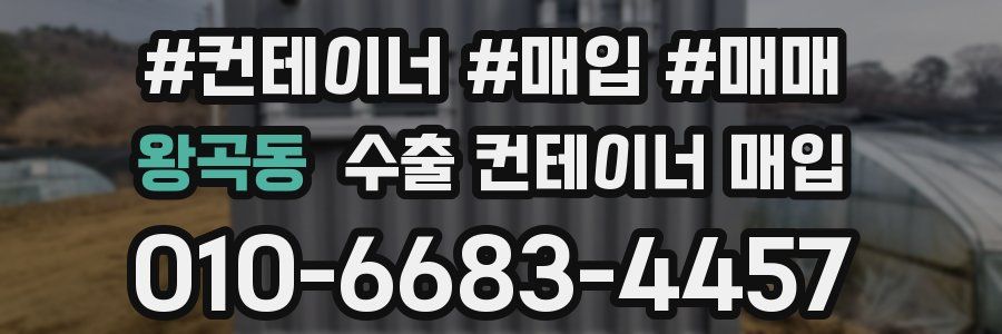 왕곡동 수출 컨테이너 매입